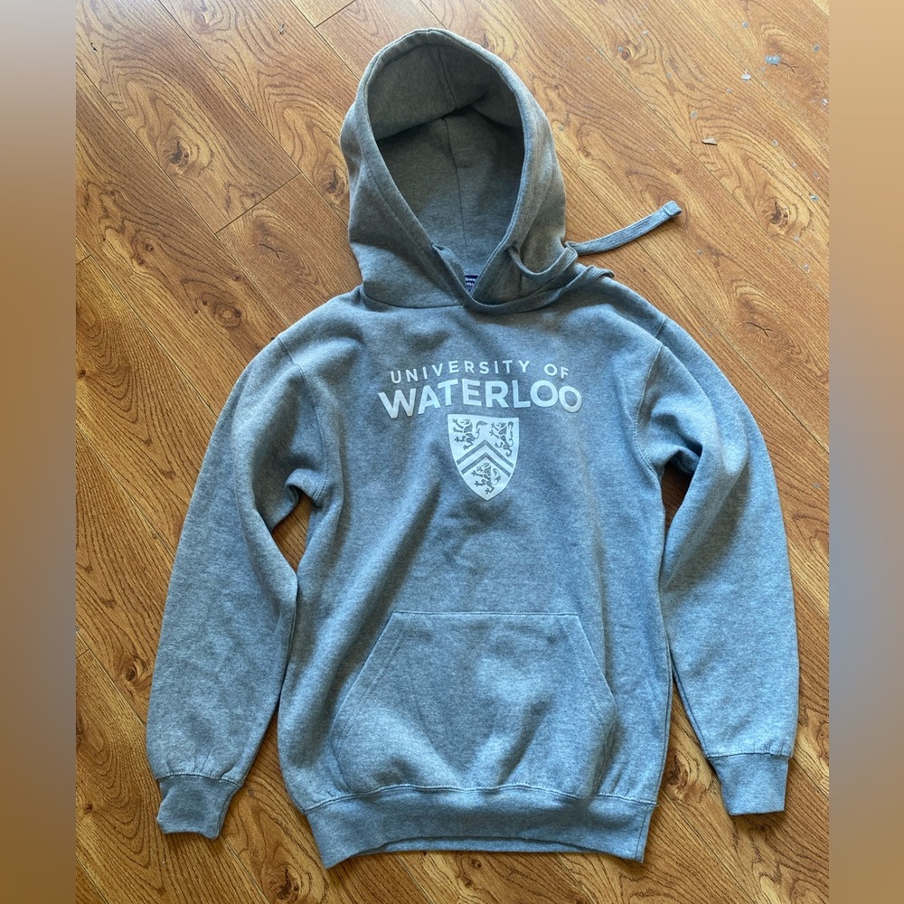 University of Waterloo Hoodie women small gray